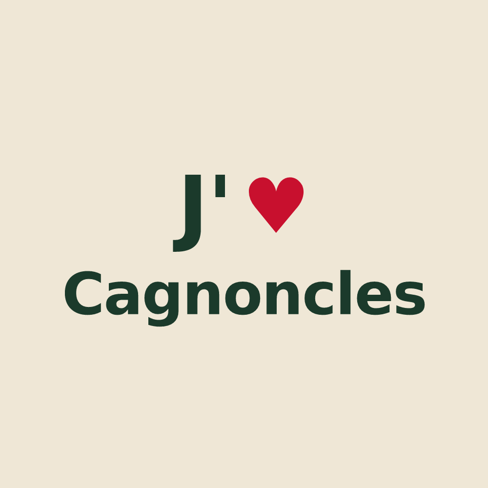 Tote bag personnalisé Cagnoncles — design J'aime Cagnoncles