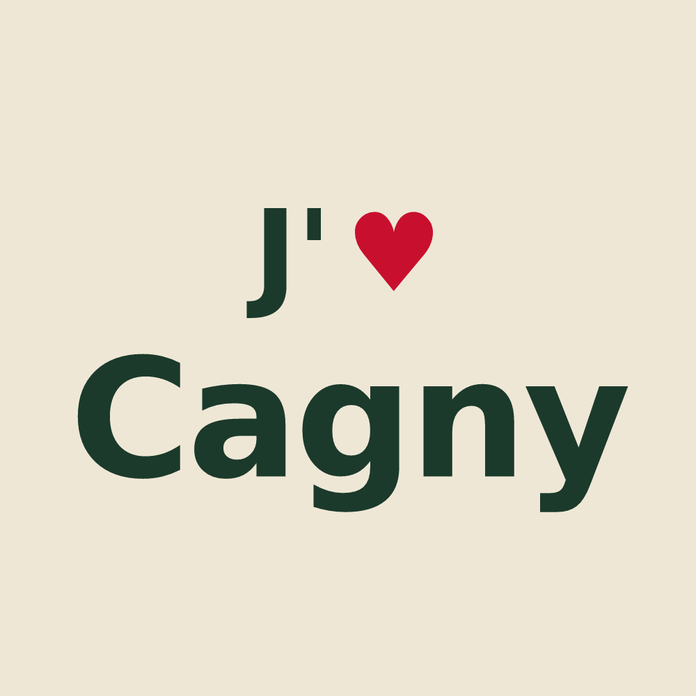 Tote bag personnalisé Cagny — design J'aime Cagny