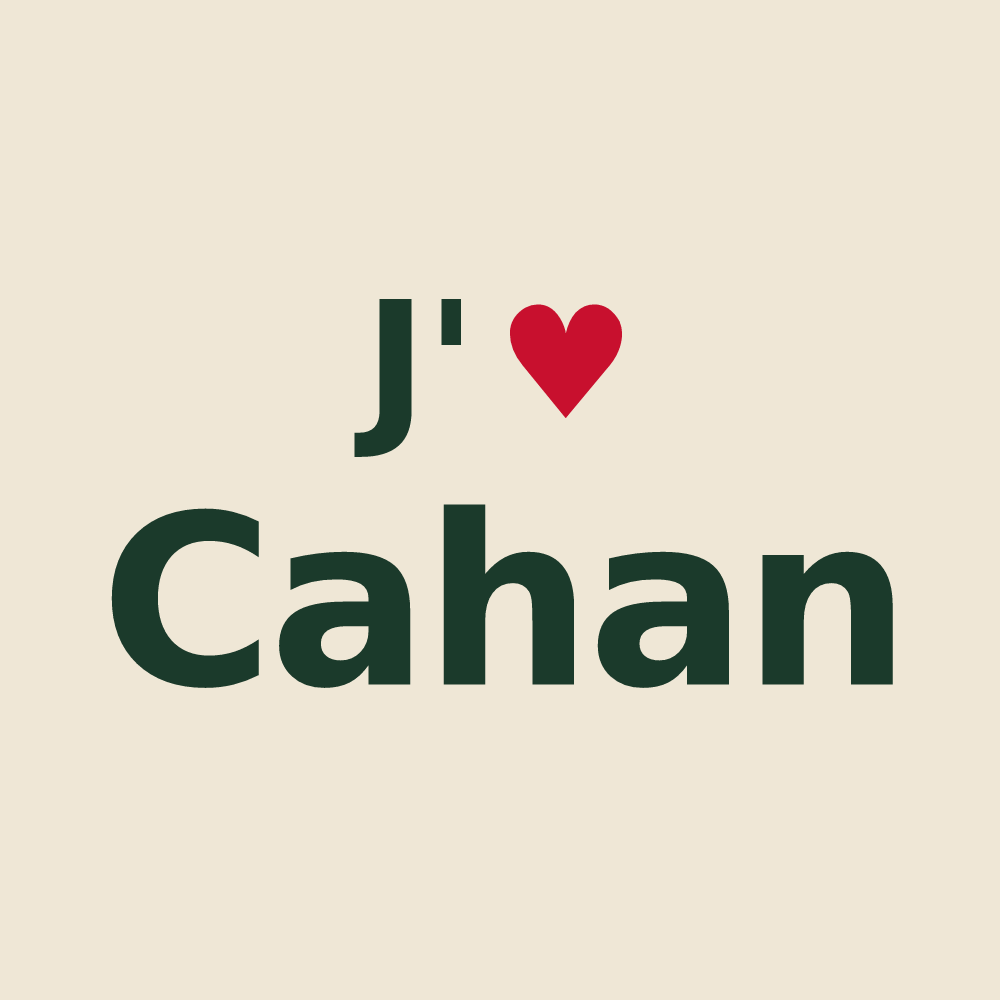 Tote bag personnalisé Cahan — design J'aime Cahan