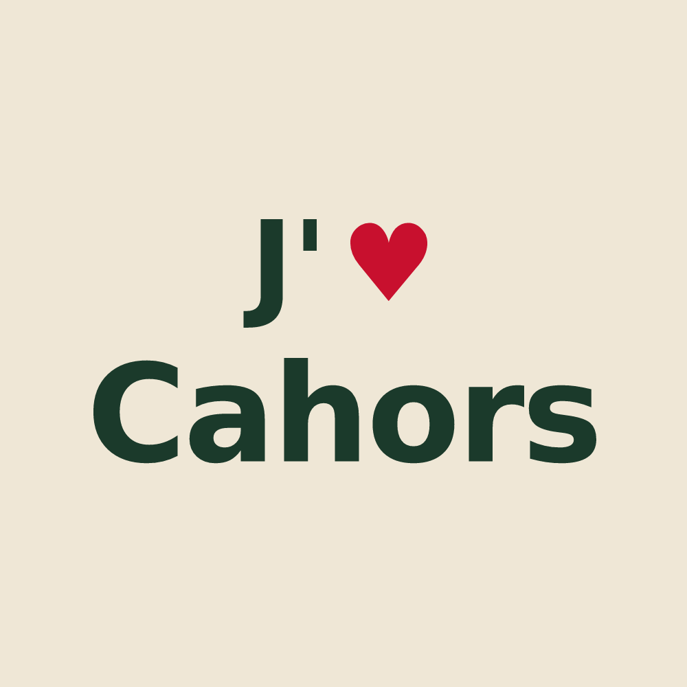 Tote bag personnalisé Cahors — design J'aime Cahors