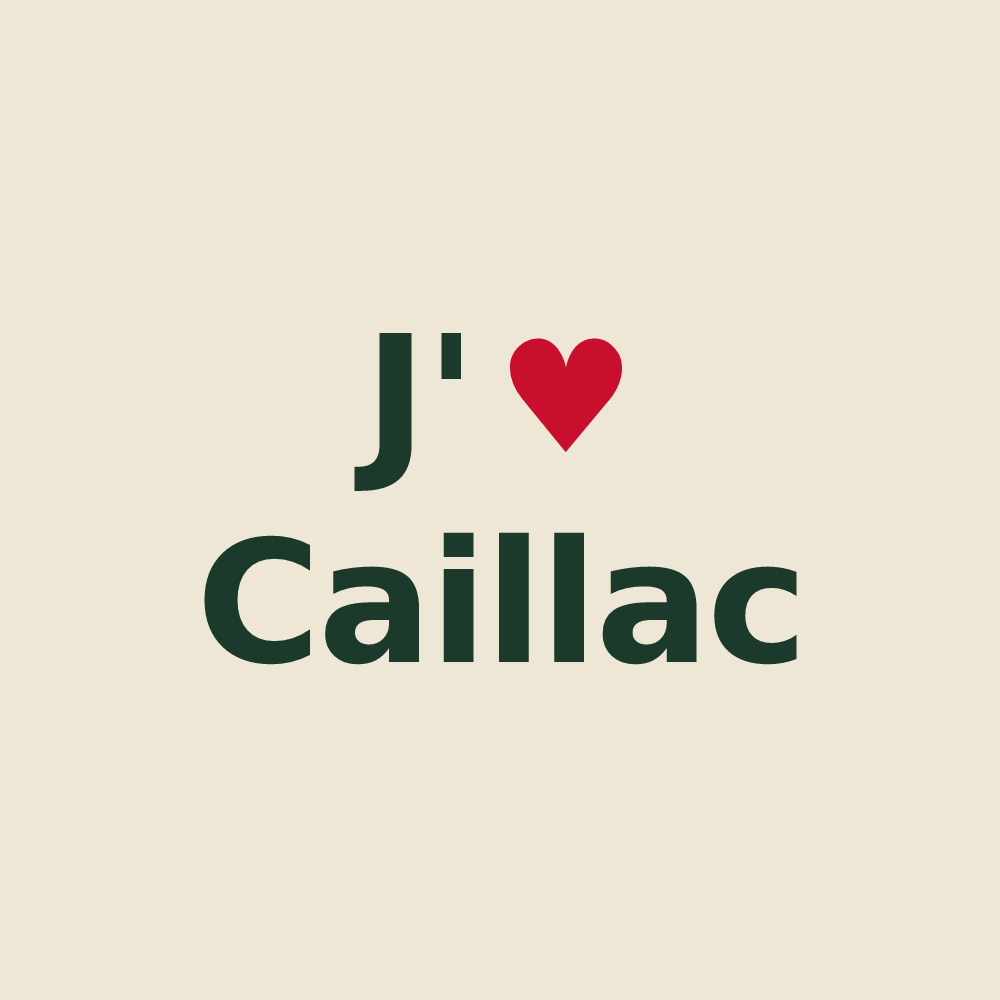 Tote bag personnalisé Caillac — design J'aime Caillac
