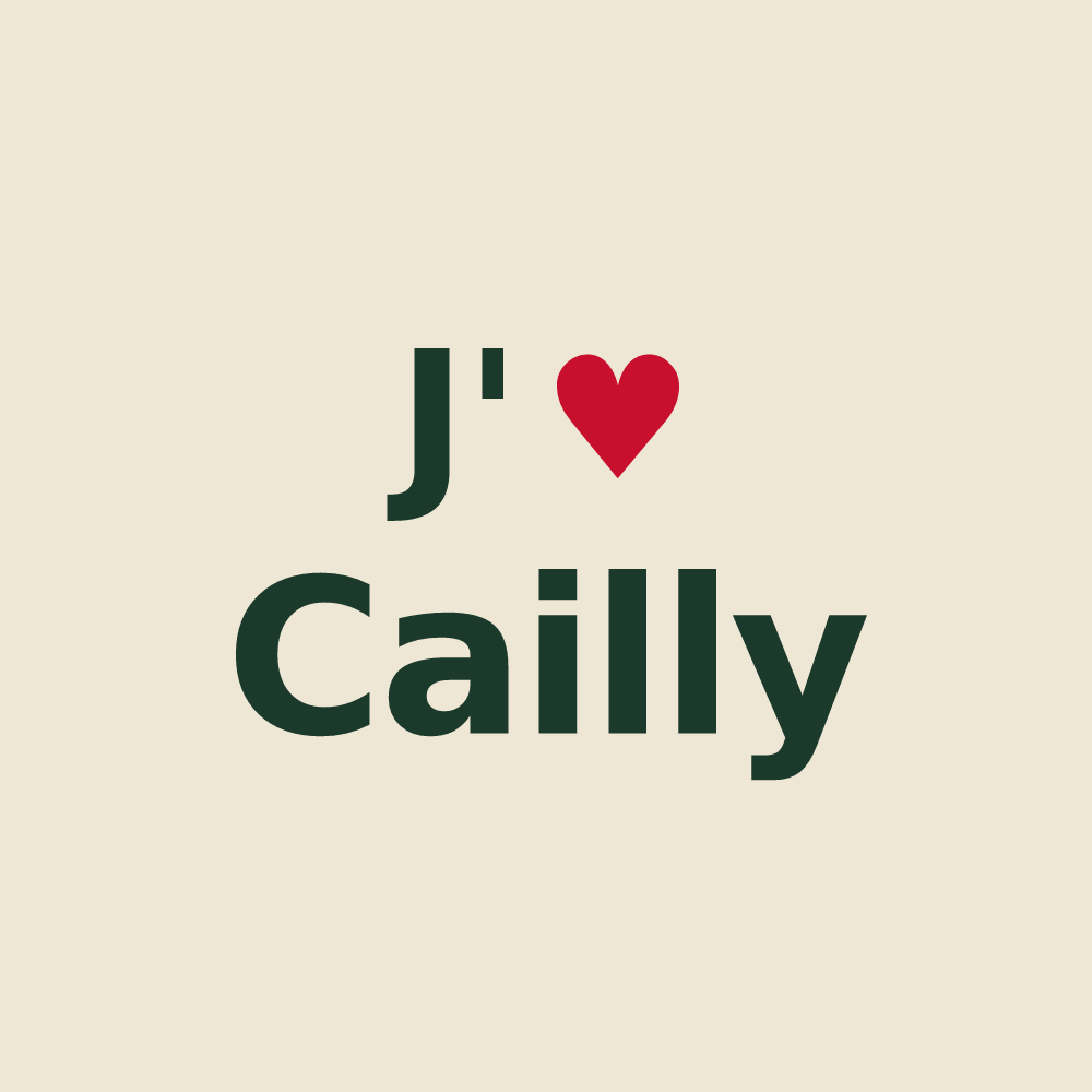 Tote bag personnalisé Cailly — design J'aime Cailly