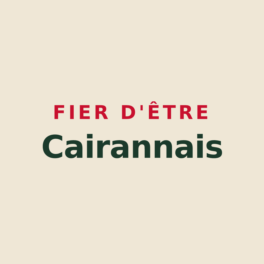 Tote bag « Fier d'être Cairannais » — design pour Cairanne