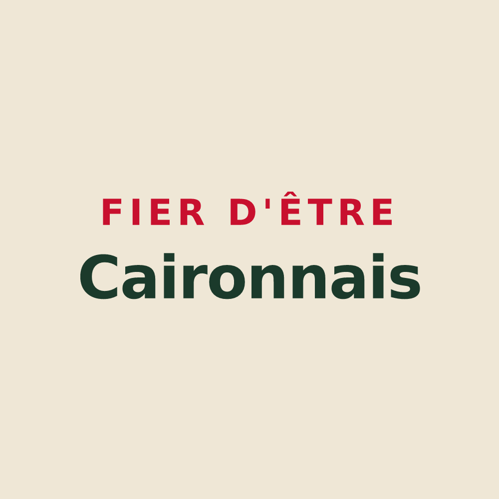 Tote bag « Fier d'être Caironnais » — design pour Cairon
