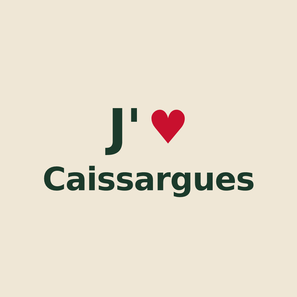 Tote bag personnalisé Caissargues — design J'aime Caissargues