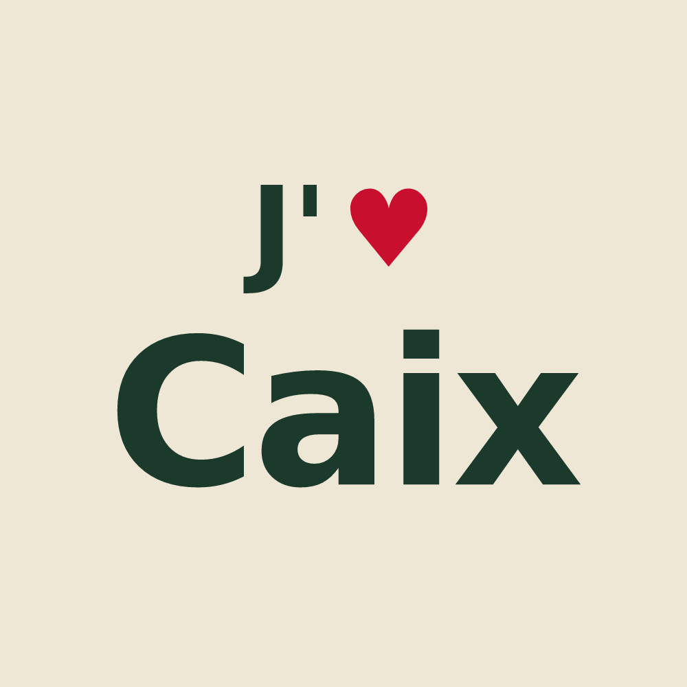 Tote bag personnalisé Caix — design J'aime Caix