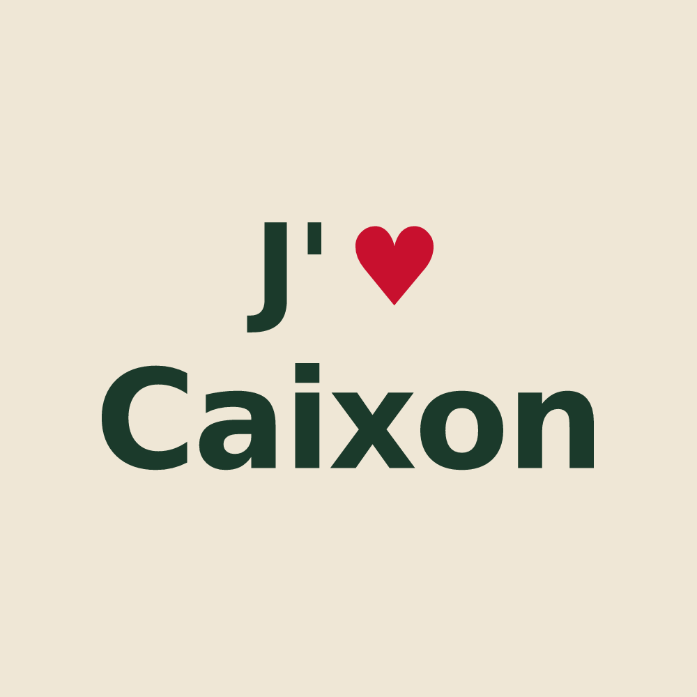 Tote bag personnalisé Caixon — design J'aime Caixon