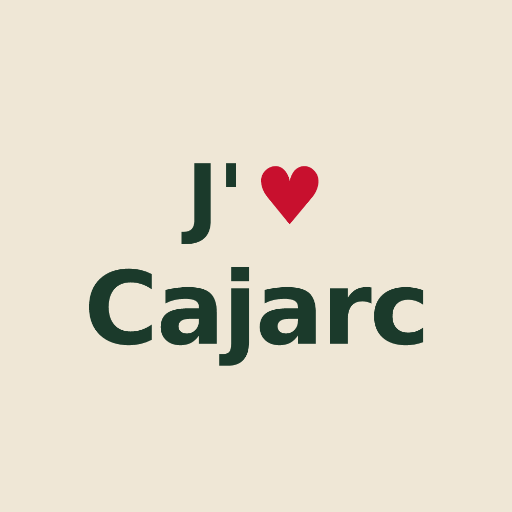 Tote bag personnalisé Cajarc — design J'aime Cajarc