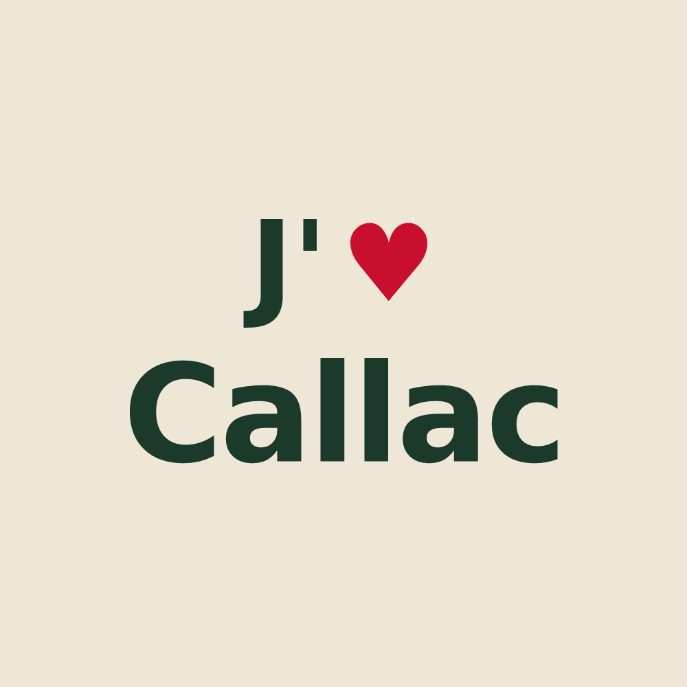 Tote bag personnalisé Callac — design J'aime Callac