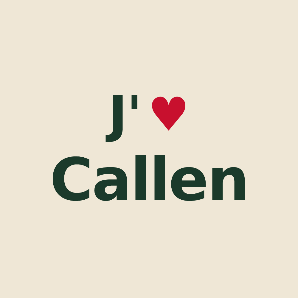 Tote bag personnalisé Callen — design J'aime Callen