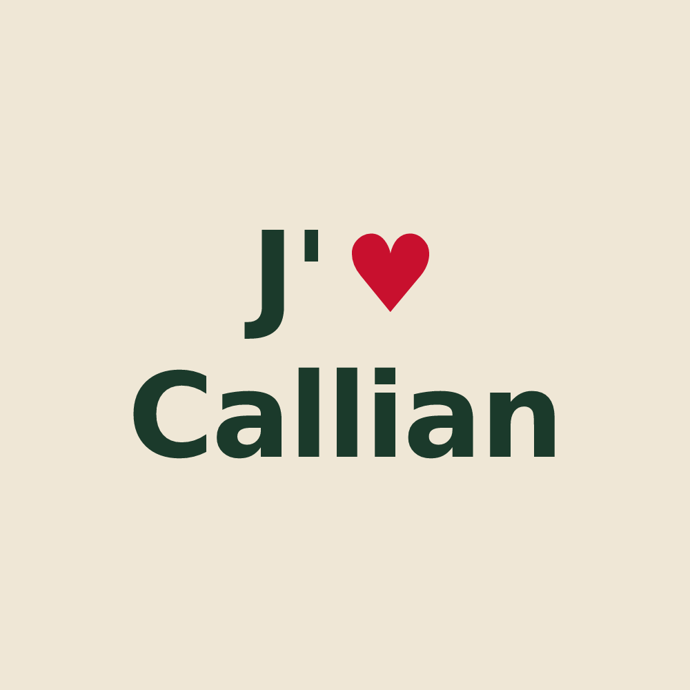Tote bag personnalisé Callian — design J'aime Callian