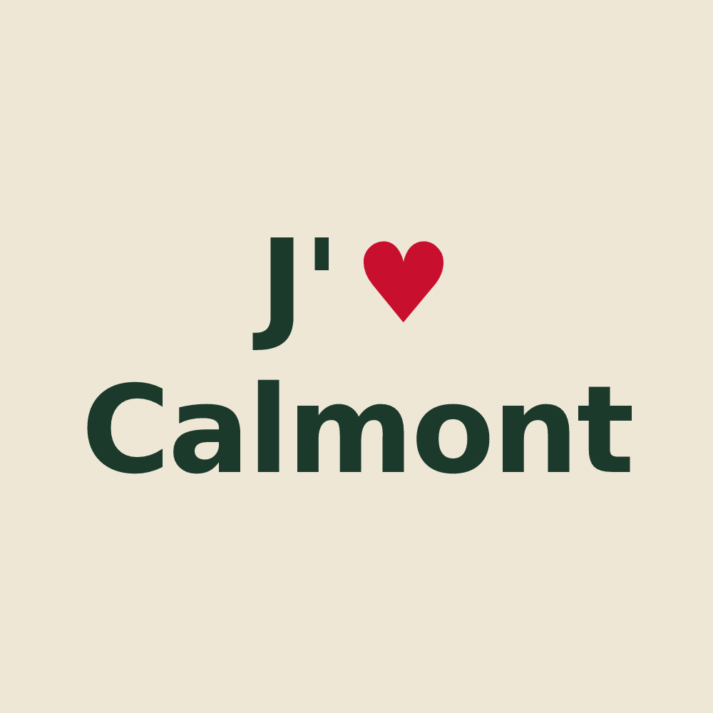 Tote bag personnalisé Calmont — design J'aime Calmont