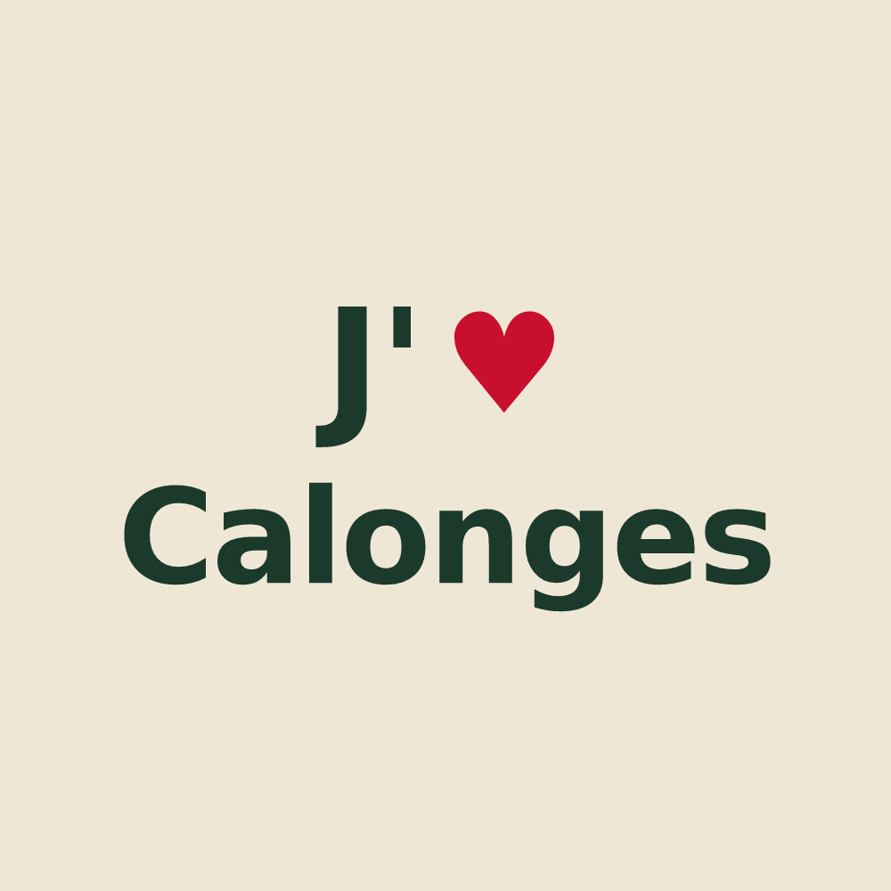 Tote bag personnalisé Calonges — design J'aime Calonges