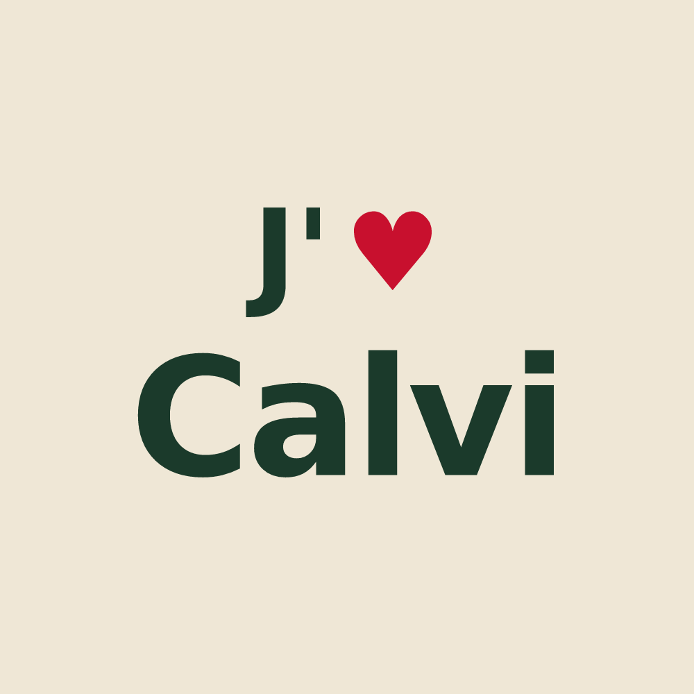 Tote bag personnalisé Calvi — design J'aime Calvi