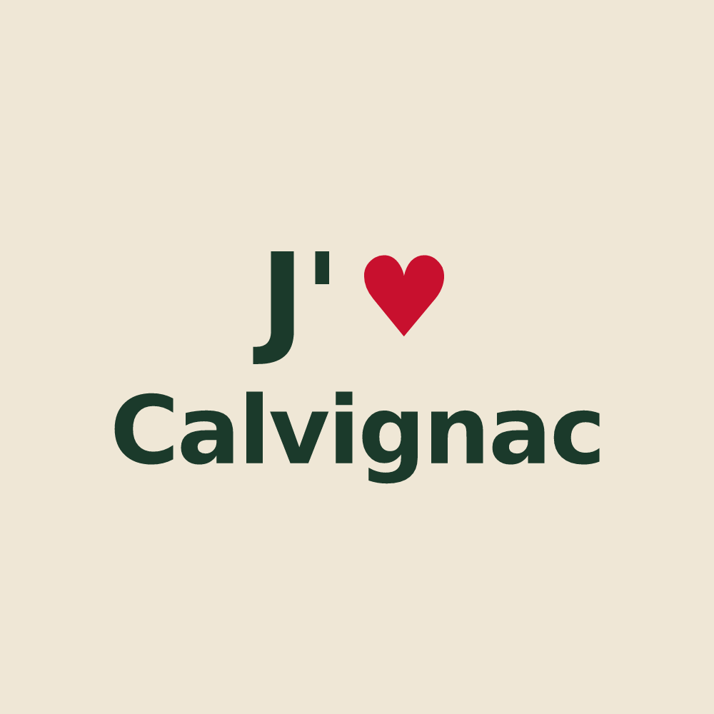 Tote bag personnalisé Calvignac — design J'aime Calvignac