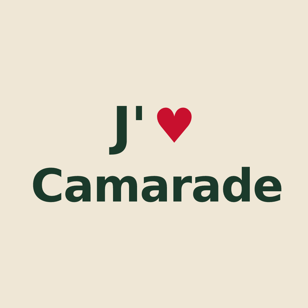 Tote bag personnalisé Camarade — design J'aime Camarade
