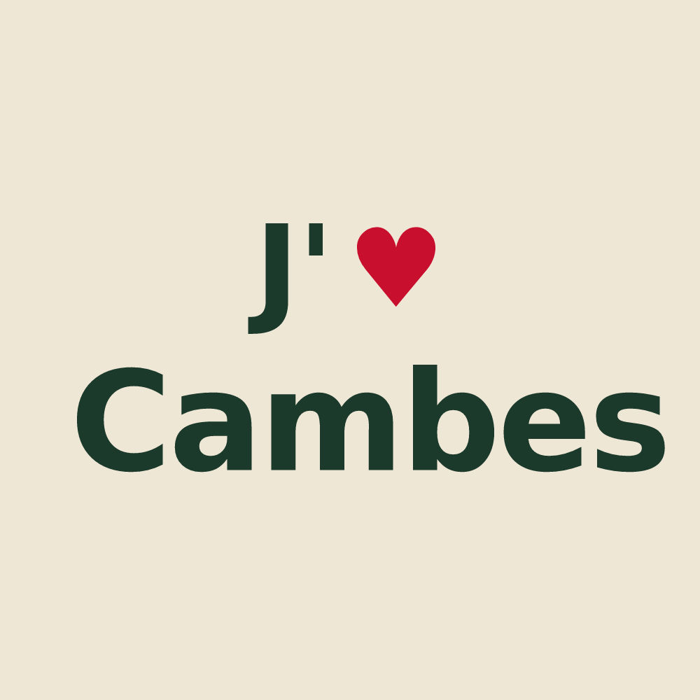 Tote bag personnalisé Cambes — design J'aime Cambes