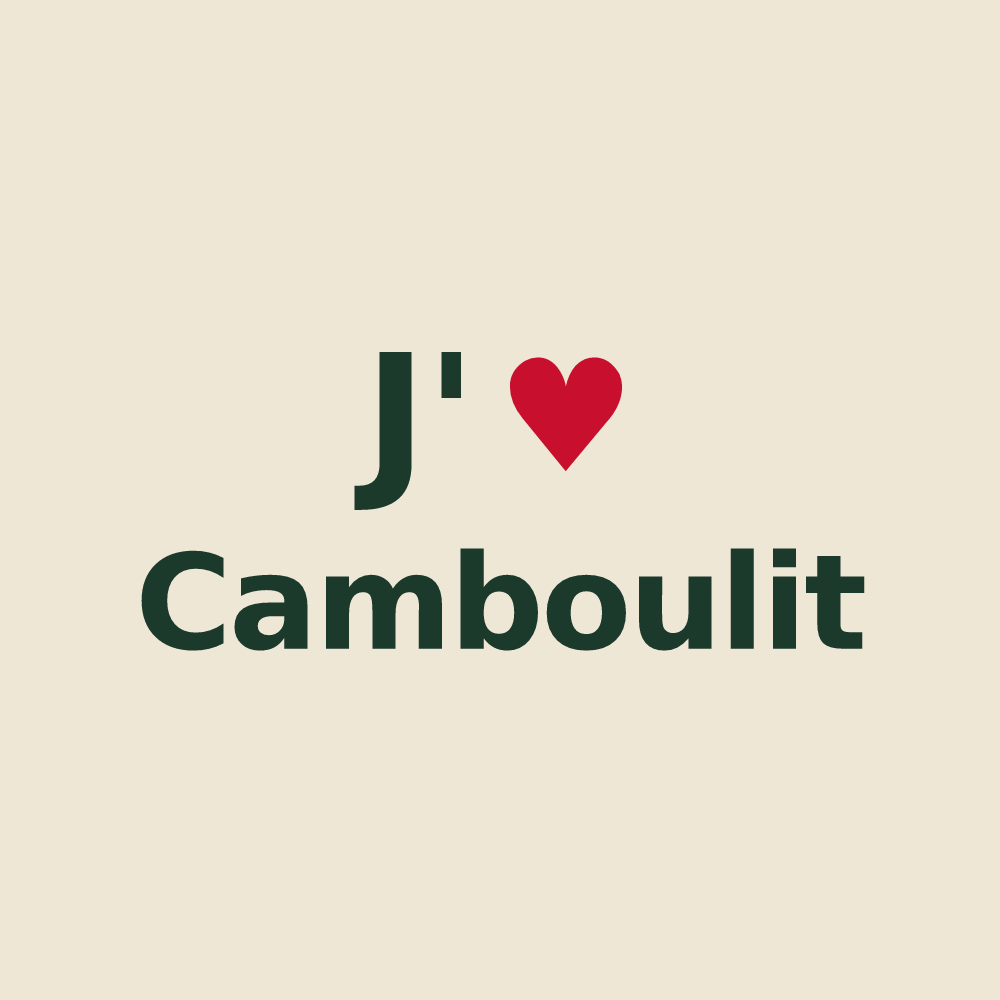 Tote bag personnalisé Camboulit — design J'aime Camboulit