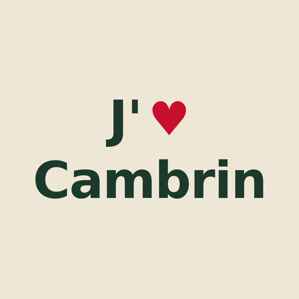 Tote bag personnalisé Cambrin — design J'aime Cambrin