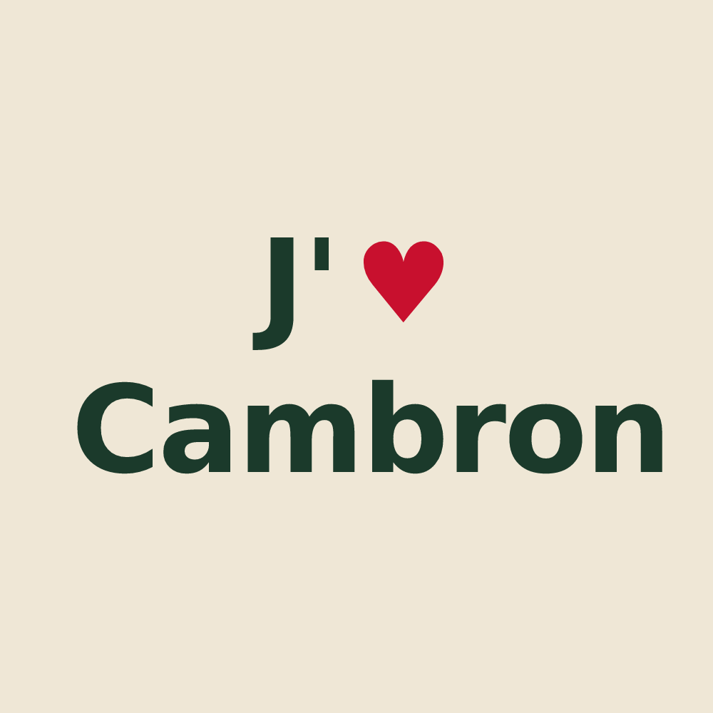 Tote bag personnalisé Cambron — design J'aime Cambron