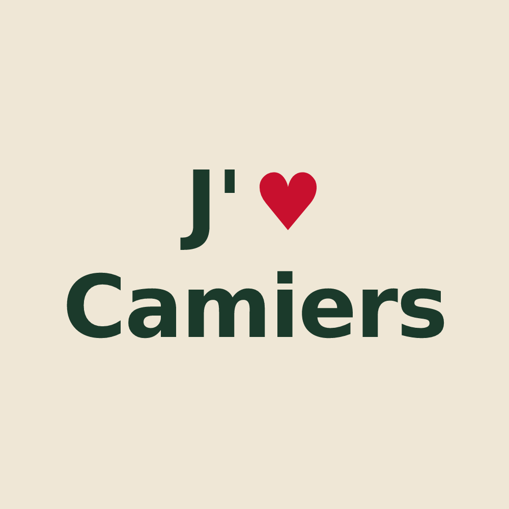 Tote bag personnalisé Camiers — design J'aime Camiers