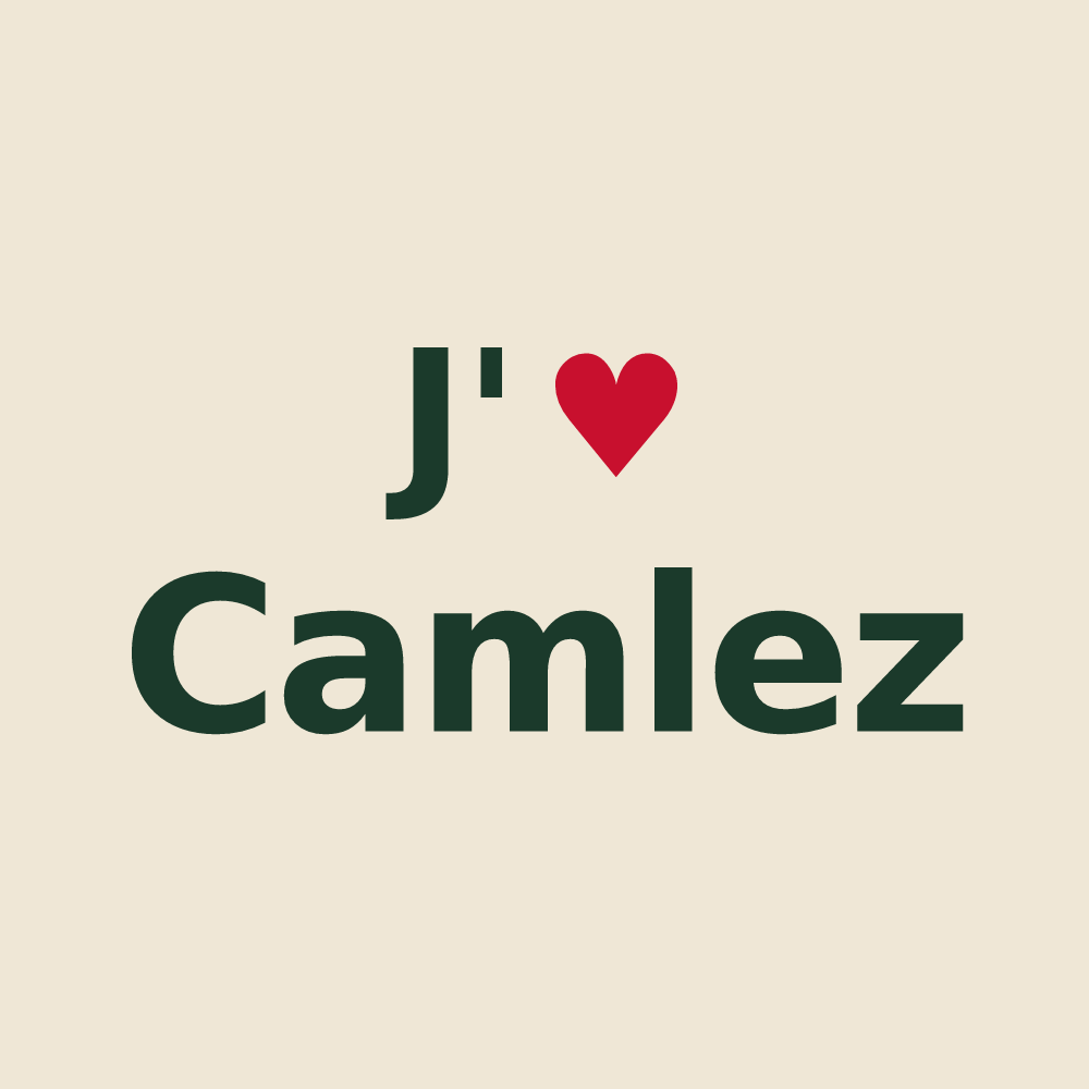 Tote bag personnalisé Camlez — design J'aime Camlez