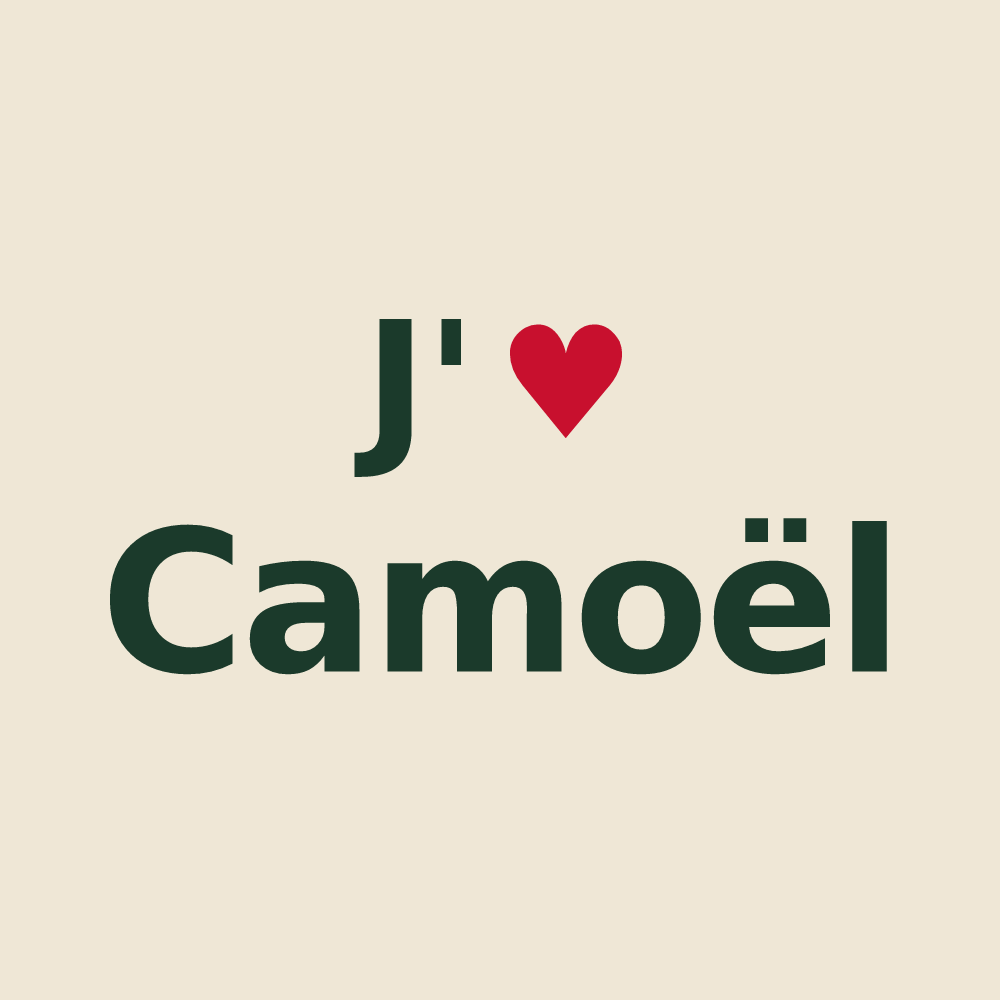Tote bag personnalisé Camoël — design J'aime Camoël