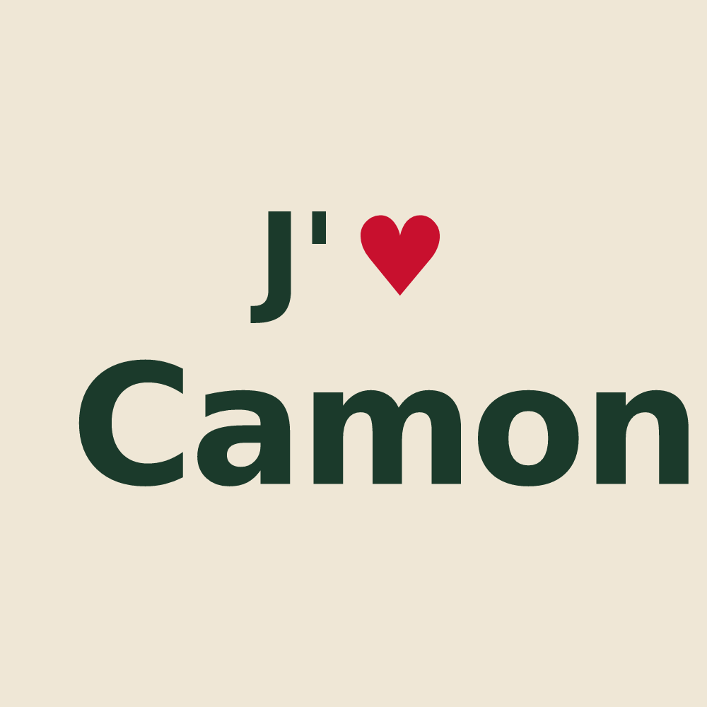Tote bag personnalisé Camon — design J'aime Camon