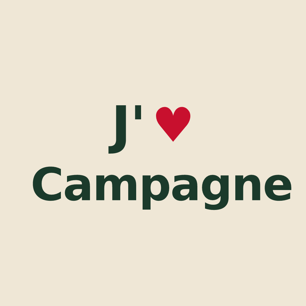 Tote bag personnalisé Campagne — design J'aime Campagne