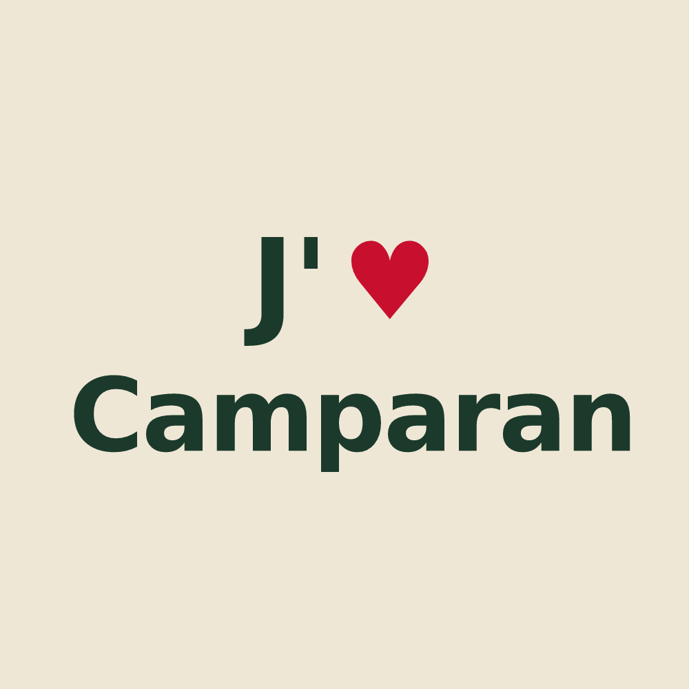 Tote bag personnalisé Camparan — design J'aime Camparan