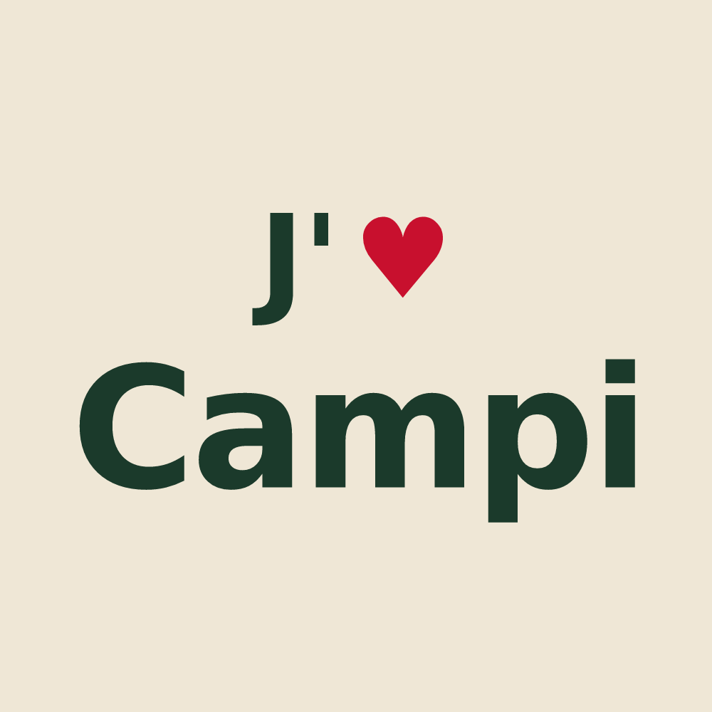 Tote bag personnalisé Campi — design J'aime Campi