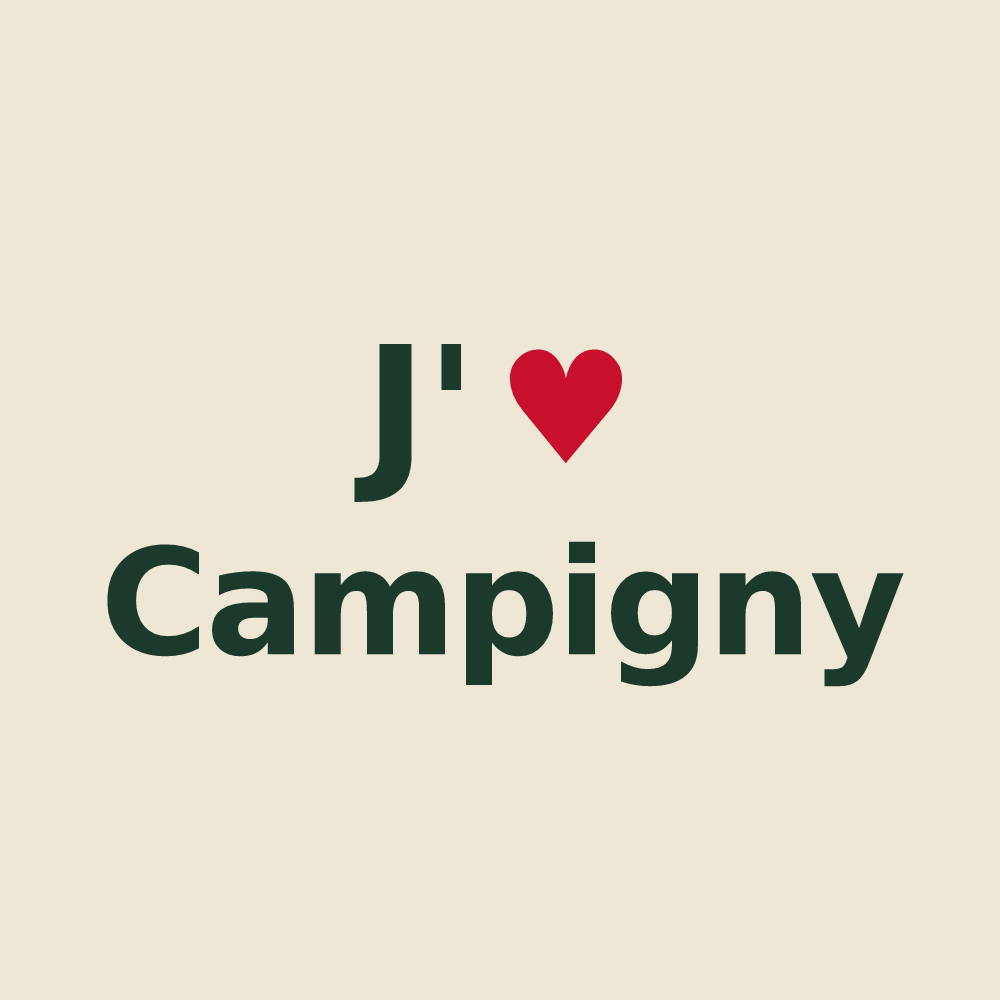 Tote bag personnalisé Campigny — design J'aime Campigny