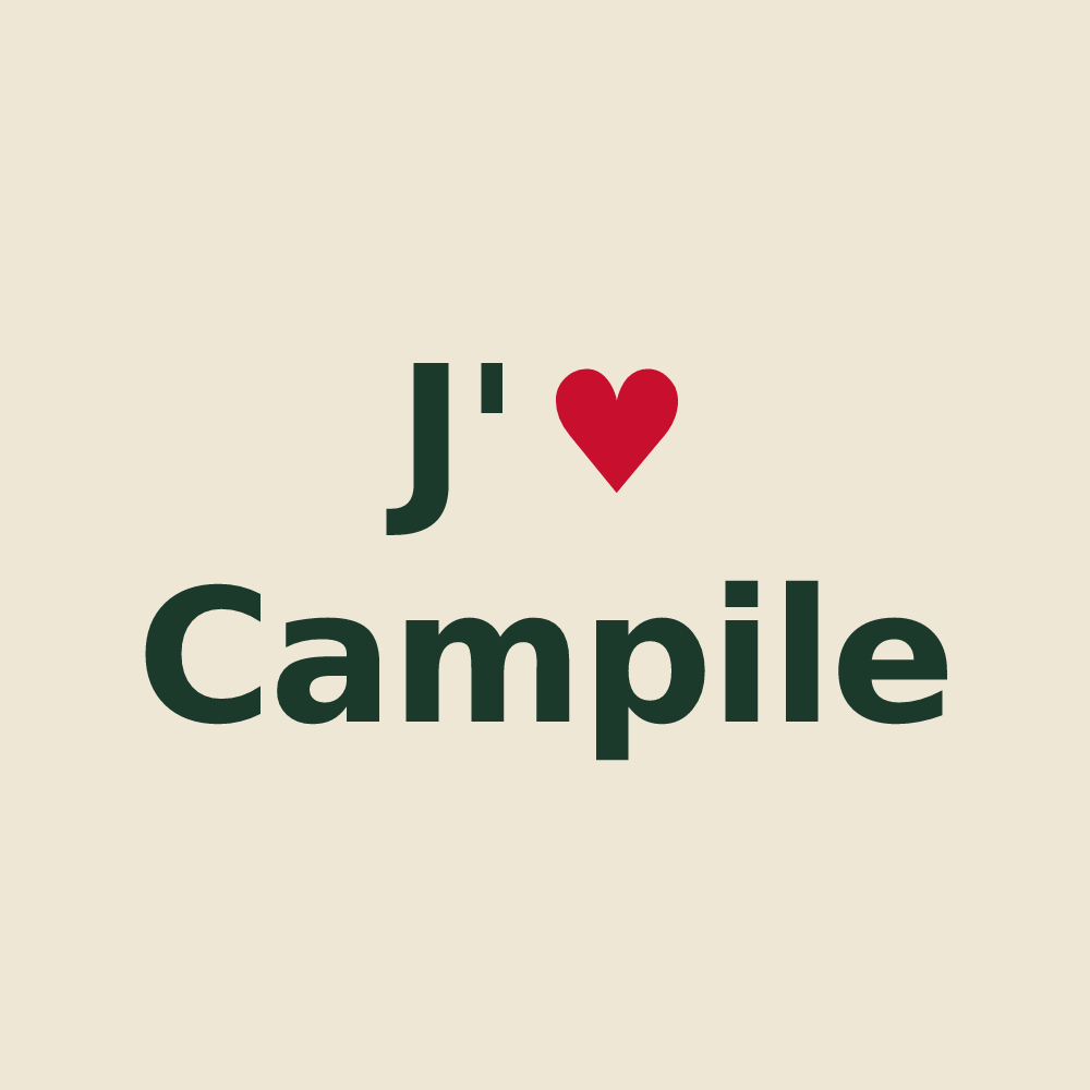 Tote bag personnalisé Campile — design J'aime Campile