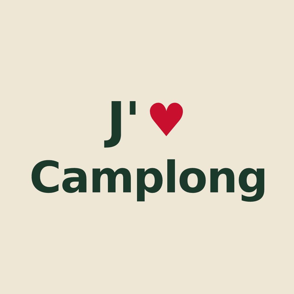 Tote bag personnalisé Camplong — design J'aime Camplong