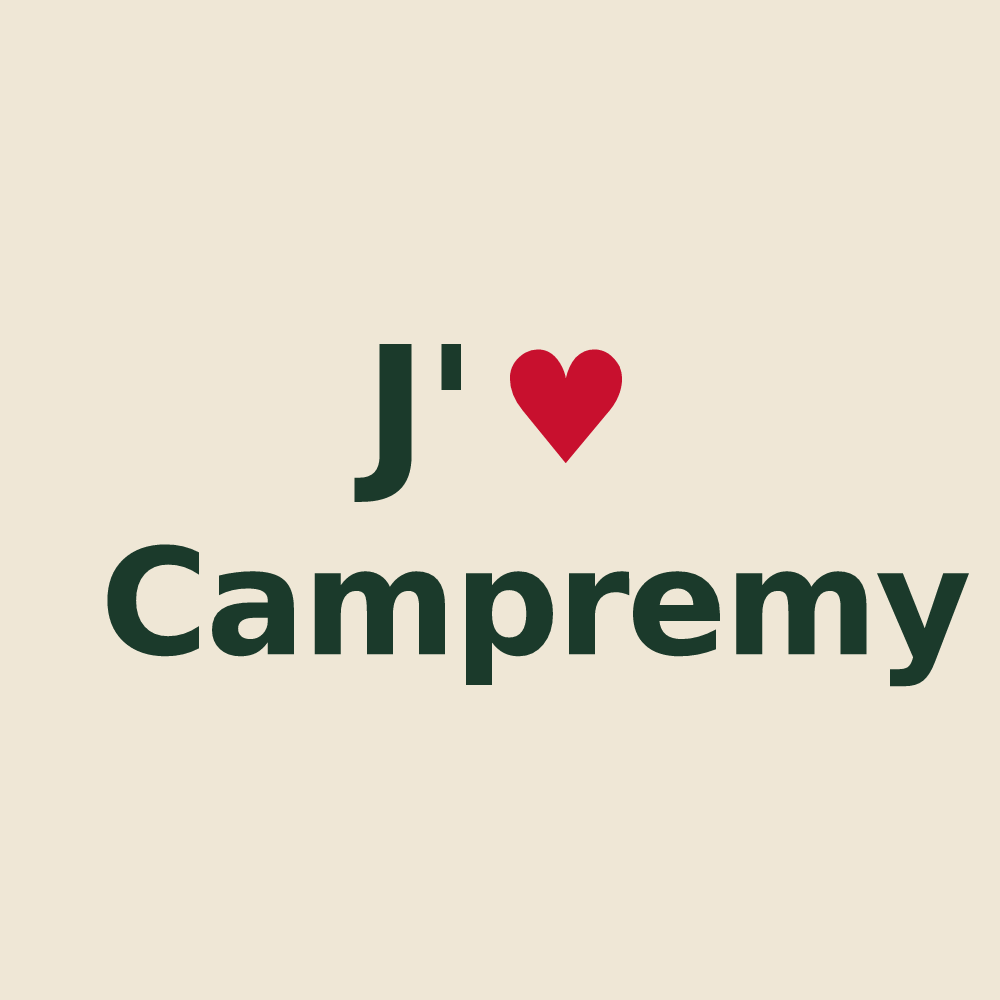 Tote bag personnalisé Campremy — design J'aime Campremy
