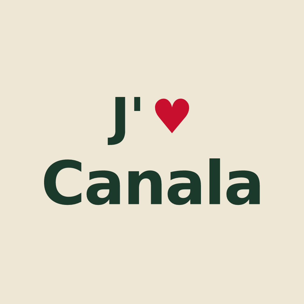 Tote bag personnalisé Canala — design J'aime Canala