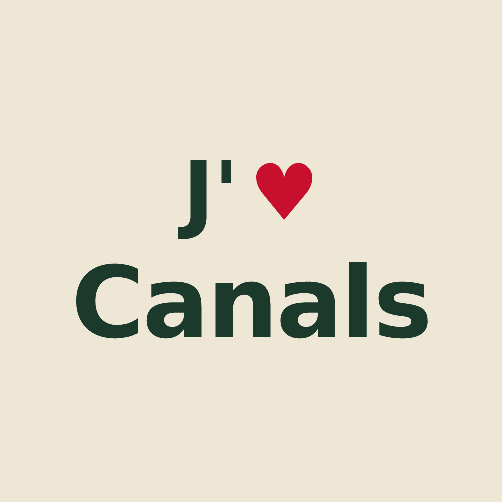 Tote bag personnalisé Canals — design J'aime Canals