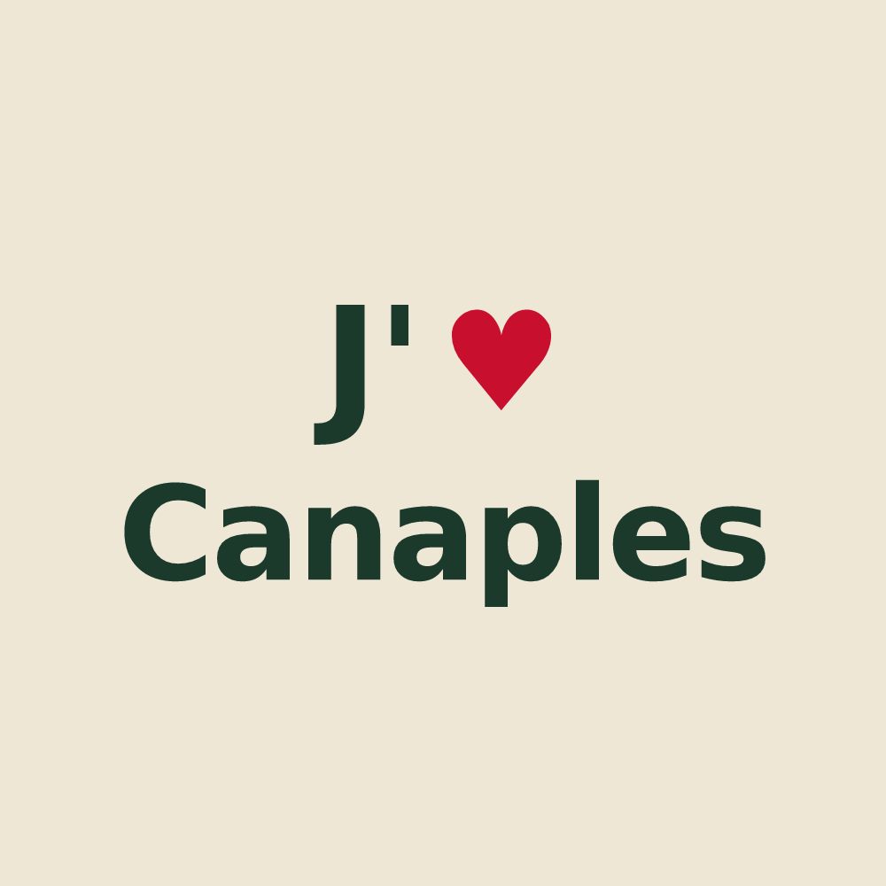 Tote bag personnalisé Canaples — design J'aime Canaples