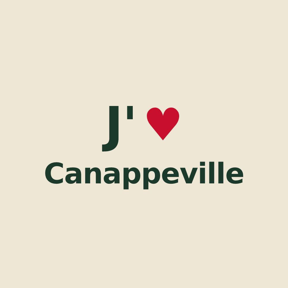 Tote bag personnalisé Canappeville — design J'aime Canappeville
