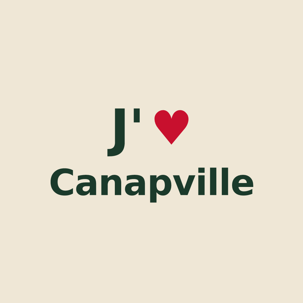 Tote bag personnalisé Canapville — design J'aime Canapville