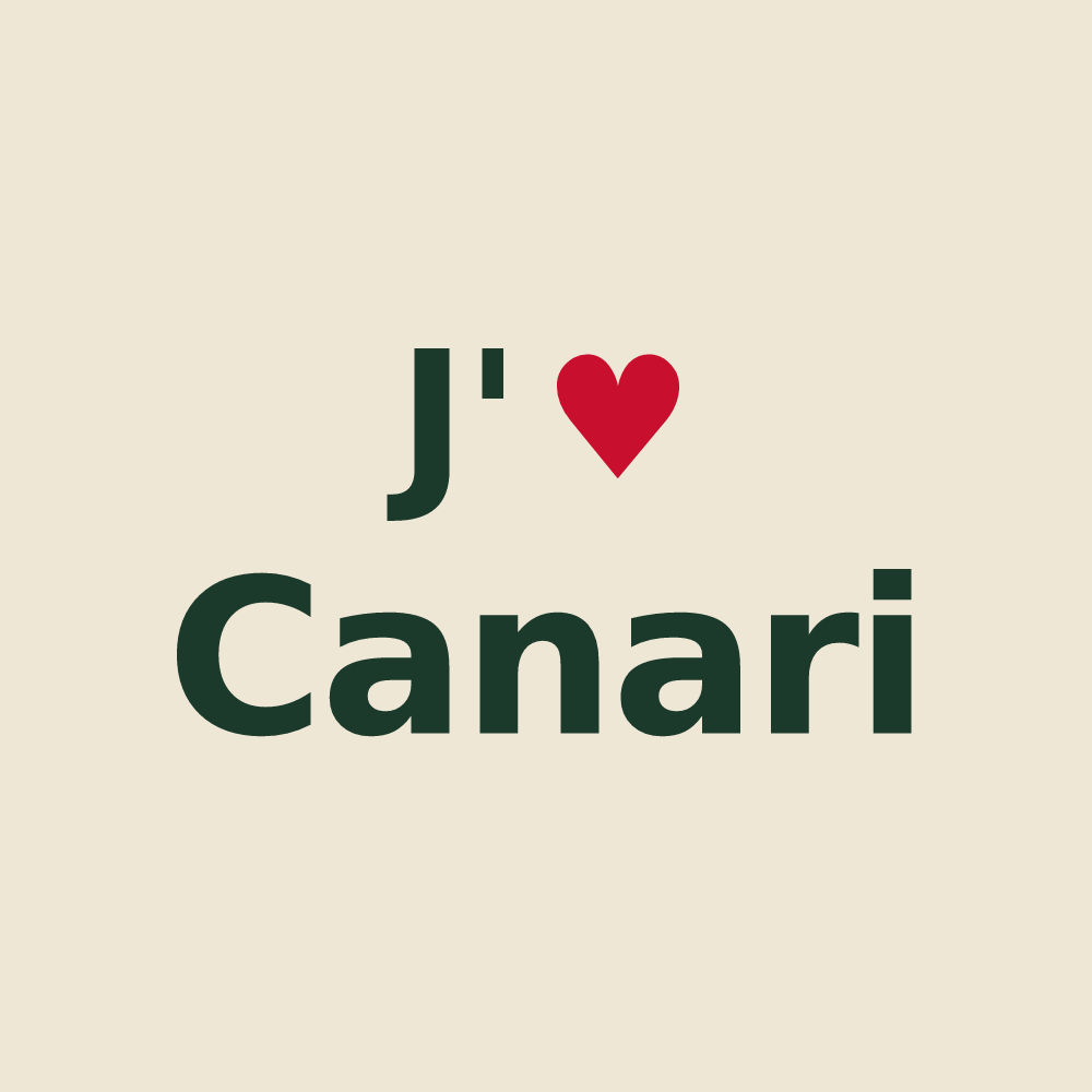 Tote bag personnalisé Canari — design J'aime Canari