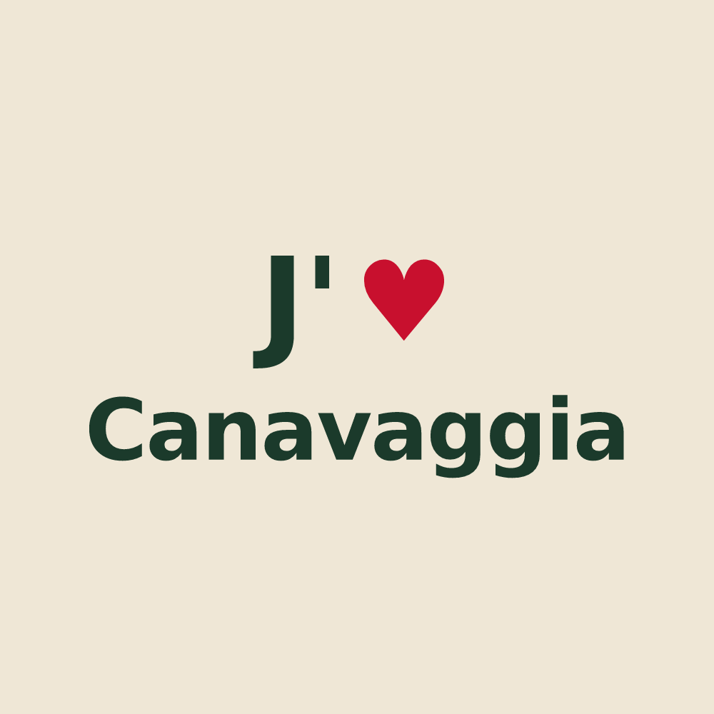 Tote bag personnalisé Canavaggia — design J'aime Canavaggia