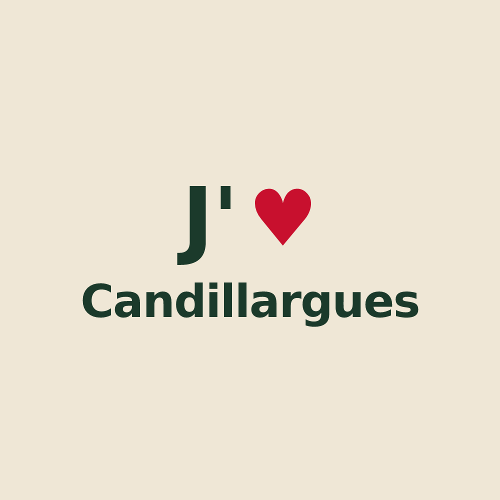 Tote bag personnalisé Candillargues — design J'aime Candillargues