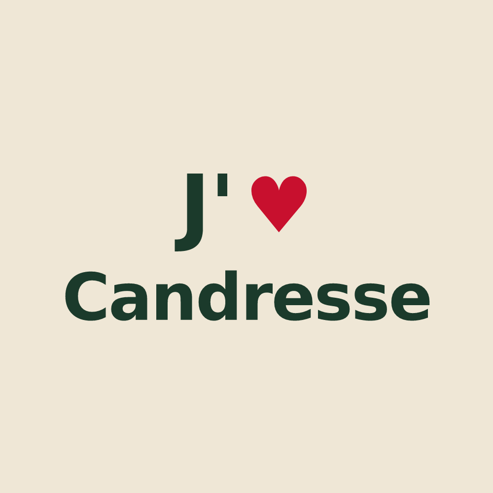 Tote bag personnalisé Candresse — design J'aime Candresse