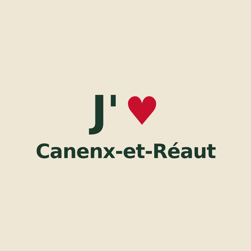 Tote bag personnalisé Canenx-et-Réaut — design J'aime Canenx-et-Réaut