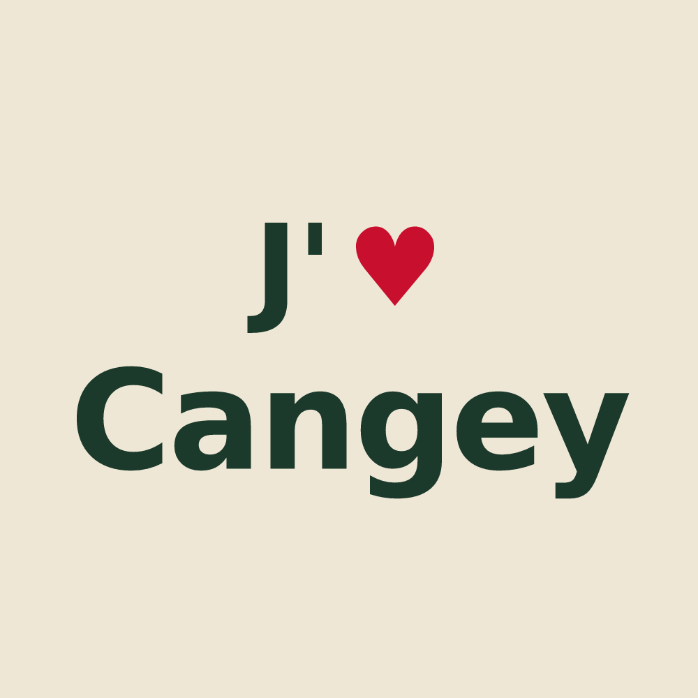 Tote bag personnalisé Cangey — design J'aime Cangey