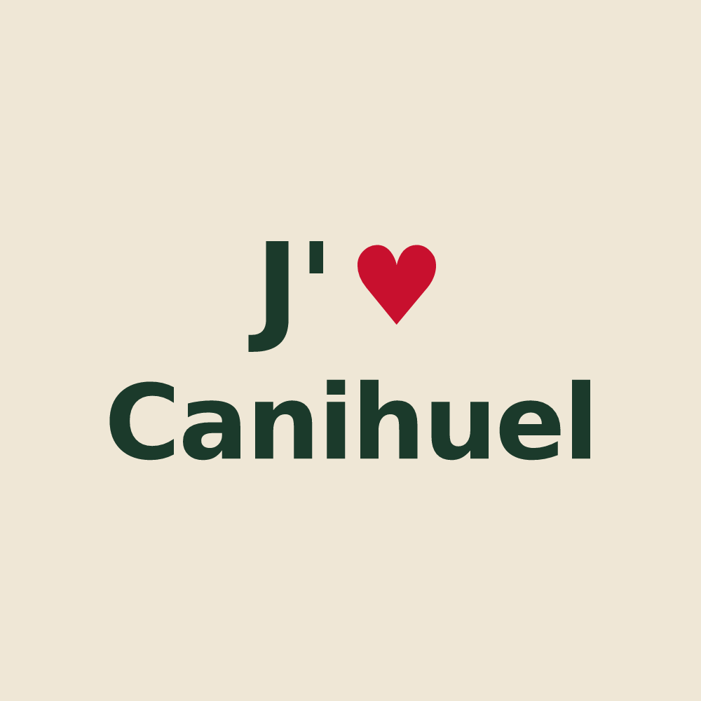 Tote bag personnalisé Canihuel — design J'aime Canihuel