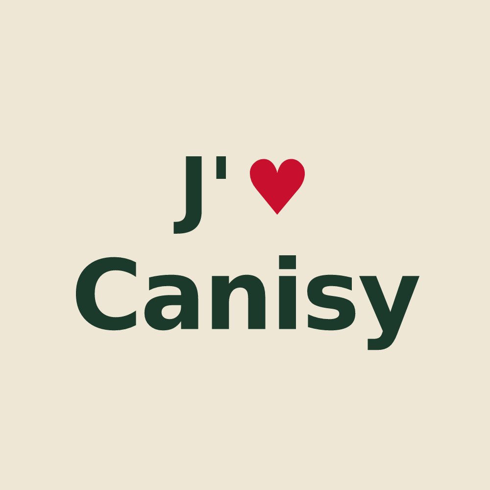 Tote bag personnalisé Canisy — design J'aime Canisy