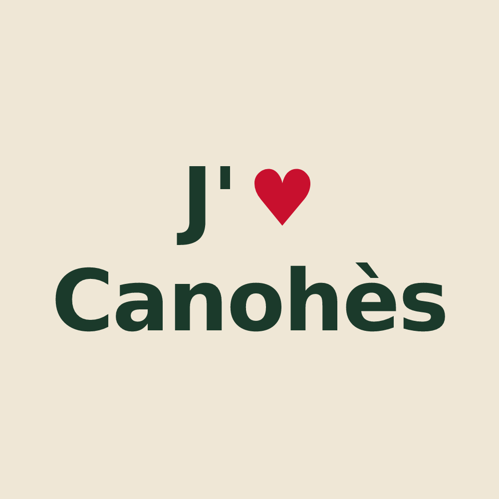 Tote bag personnalisé Canohès — design J'aime Canohès