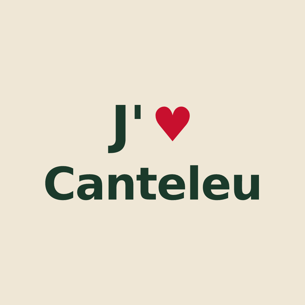 Tote bag personnalisé Canteleu — design J'aime Canteleu